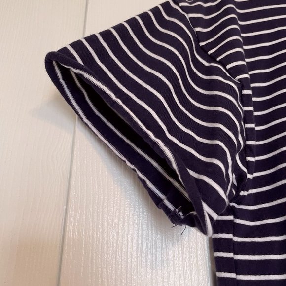 Forever 21 Striped Cropped Distressed T-Shirt - Picture 4 of 4